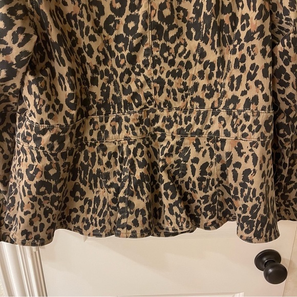 Lane‎ Bryant Blazer Leopard Print Brown and Black Womens Sz 20 - Picture 5 of 7